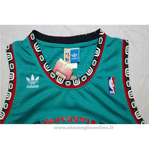 Maglia Vancouver Grizzlies Mike Bibby NO 10 Historic Throwback Verde